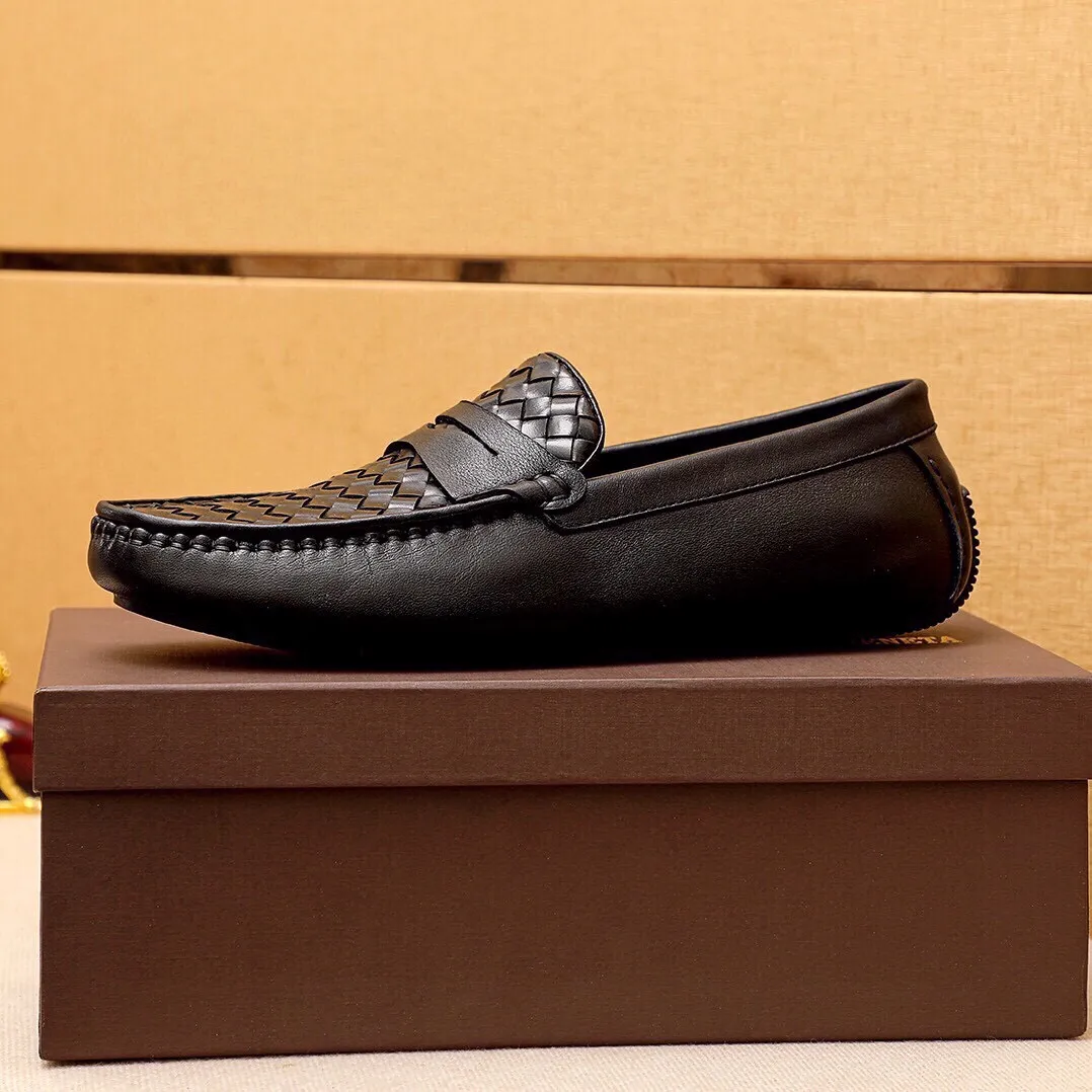 Men's shoes 💰: 420 💐BV men's slip-on shoes® [BOTTEGA VENETA] official website counter new model, one-to-one mold opening ⚠Italian calfskin ➕Hand-woven ➕Cow leather lining. Driving slip-ons, available at counters, sizes 38～44 (45🉑️customized)